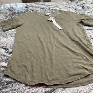 Jane and Delancey vintage look olive green top